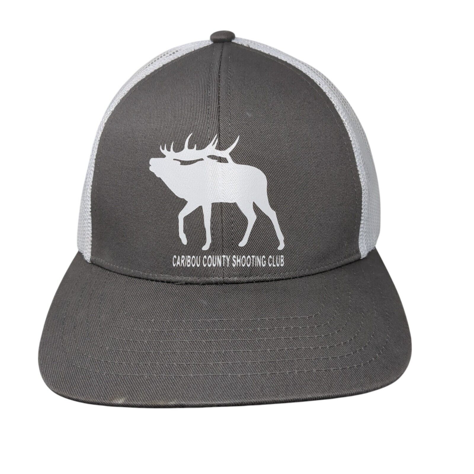 Caribou County Shooting Club Adult Snapback Trucker Hat Gray Os Mesh Outdoor Cap